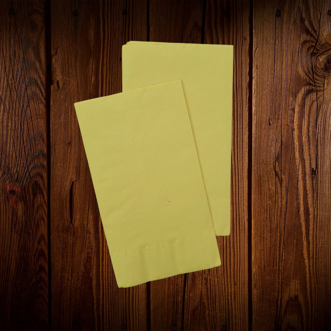 Servilleta rectangular sin diseño amarillo. Unidad
