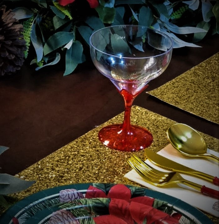 Copas con pie rojo. Unidad